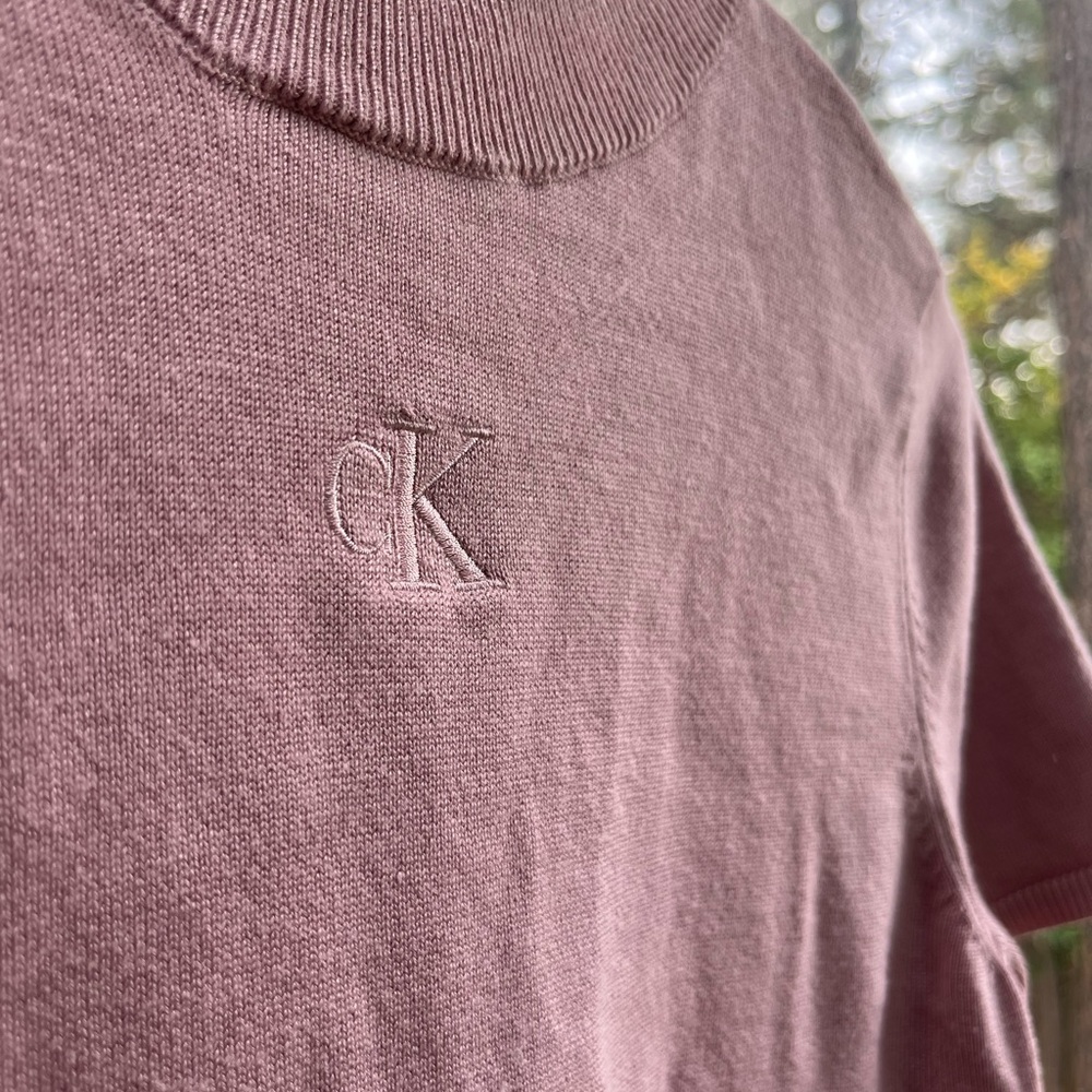 COPY - Calvin Klein CK Logo Pink Mock Neck